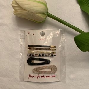 Loft NWT Bobby Pins & Hair Clips (shell, shimmer, and black)